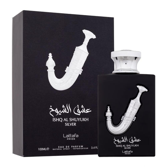 Pride Ishq Al Shuyukh Silver 3.4oz (100mL) EDP for men by Lattafa