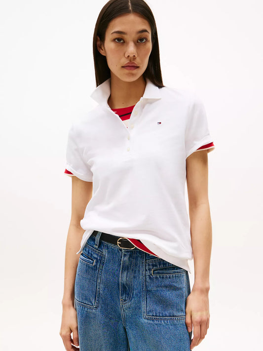 Classic Fit Stretch-Cotton Polo for women by Tommy Hilfiger
