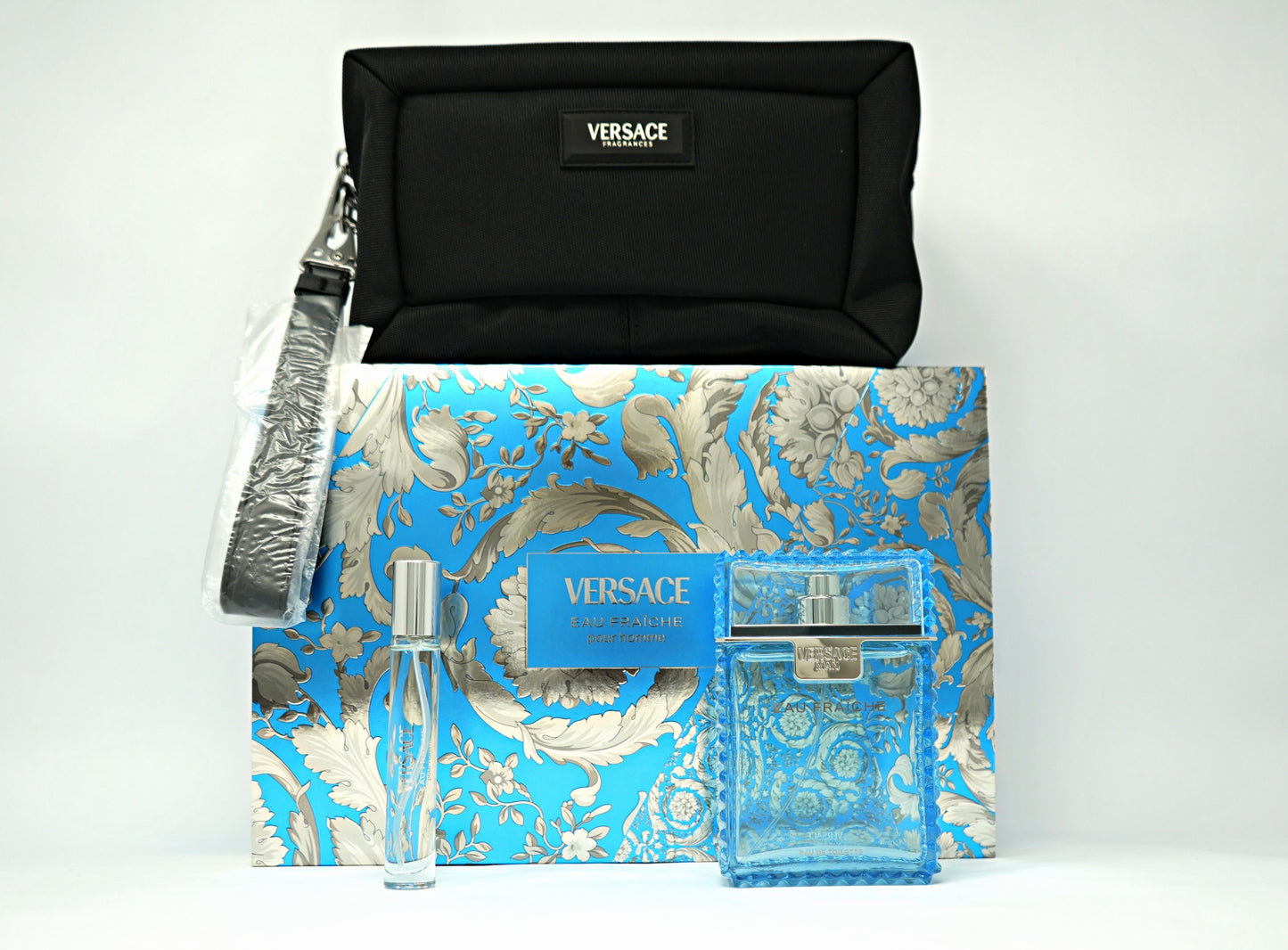 Eau Fraiche 2026 3 Piece EDT 3.4oz (100mL) SET for men by Versace