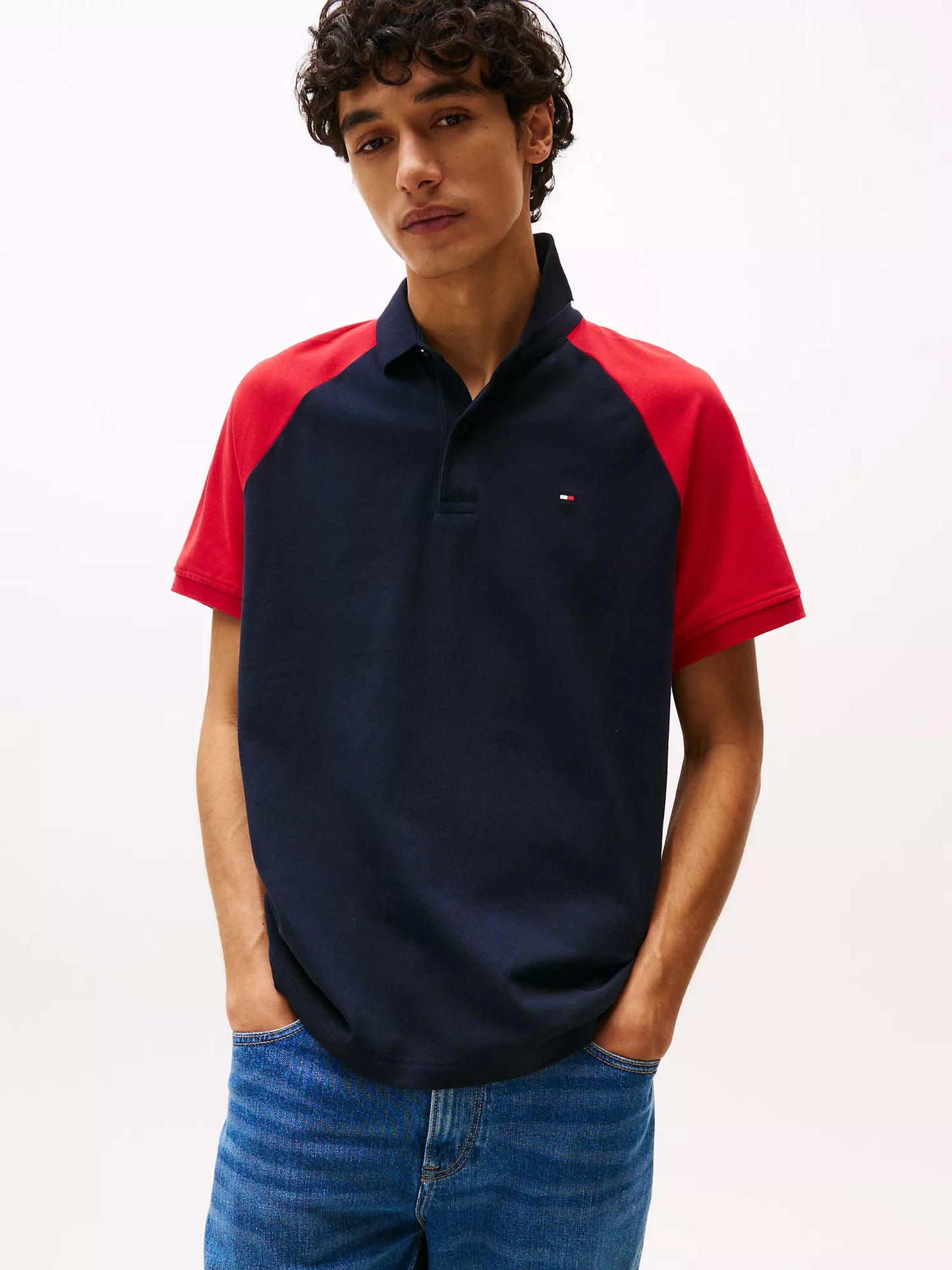 Regular Fit Raglan Sleeve Polo for men by Tommy Hilfiger