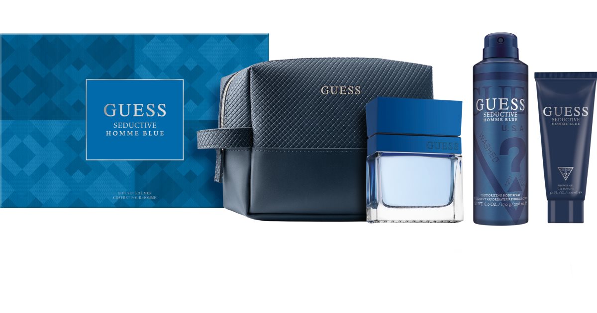 Seductive Blue Homme 4 Piece EDT 3.4oz (100mL) SET for men by Guess